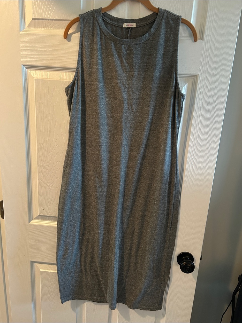 Pink Lotus Sleeveless Midi Dress in Gray